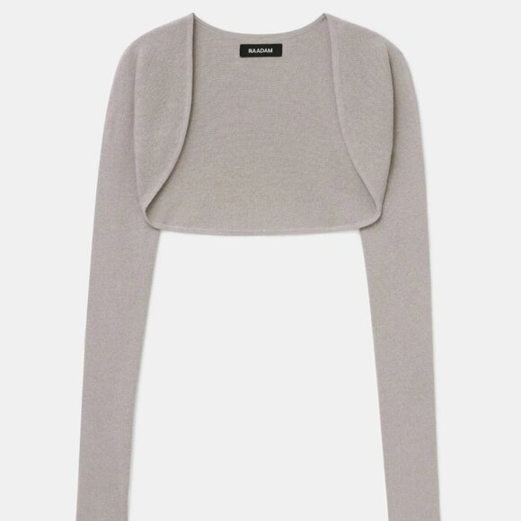 NAADAM FormFit Sweetheart Cashmere Organic Cotton Blend Bolero (size XXS) - Picture 2 of 15